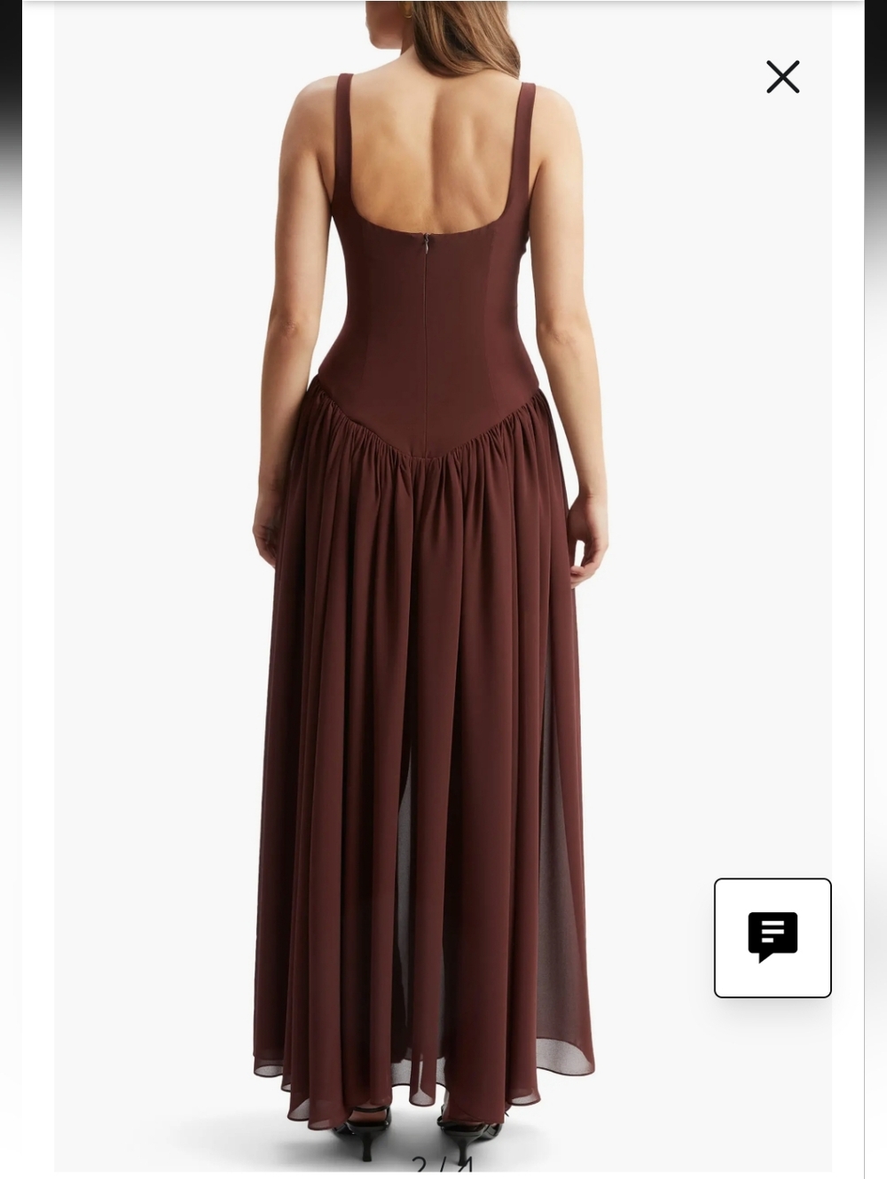 Bardot Chocolate Brown Maxi Dress - Picture 3 of 9